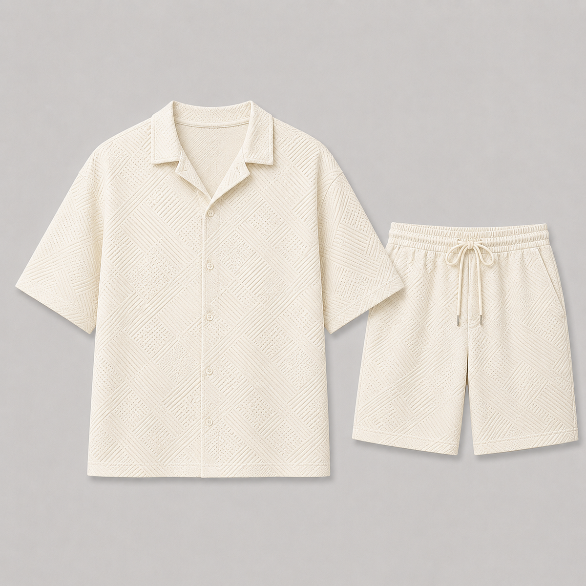 Mens Checked Summer Set