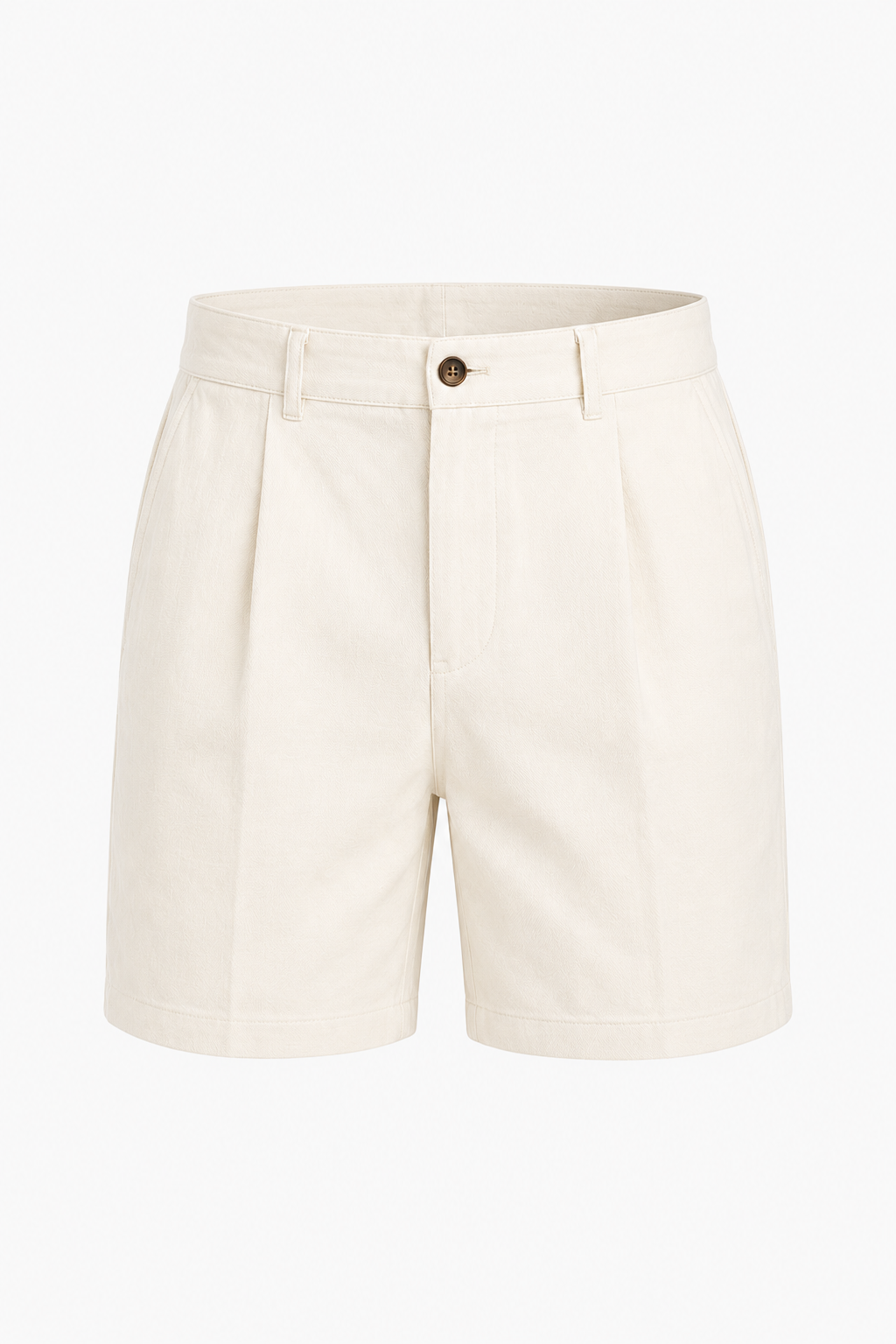Men's shorts in off-white linen – Breathable and stylish for summer