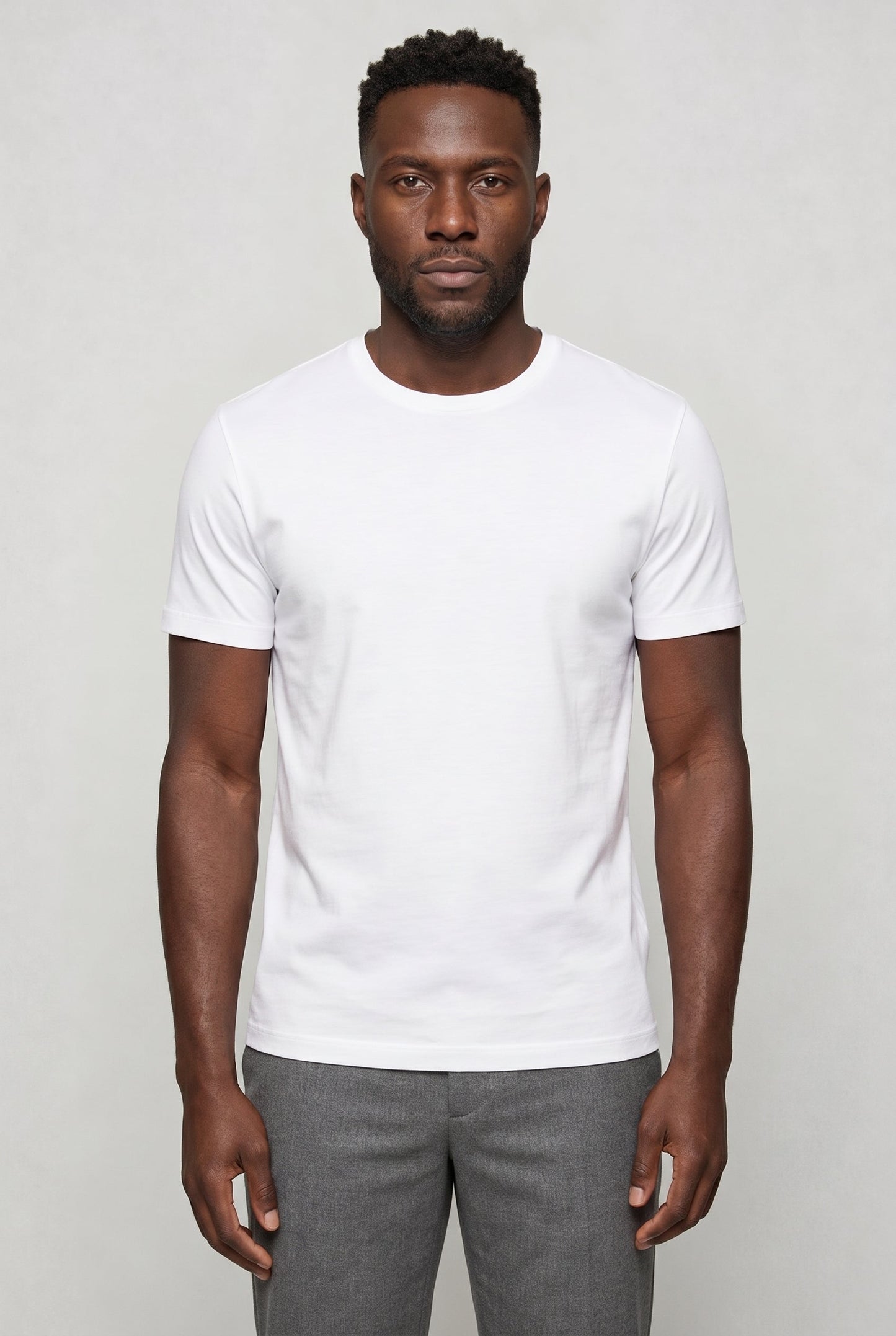 Men's T-shirt White – Premium Soft Cotton Crew Neck Fit