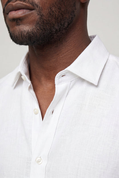 Mens Premium White Microfiber Shirt