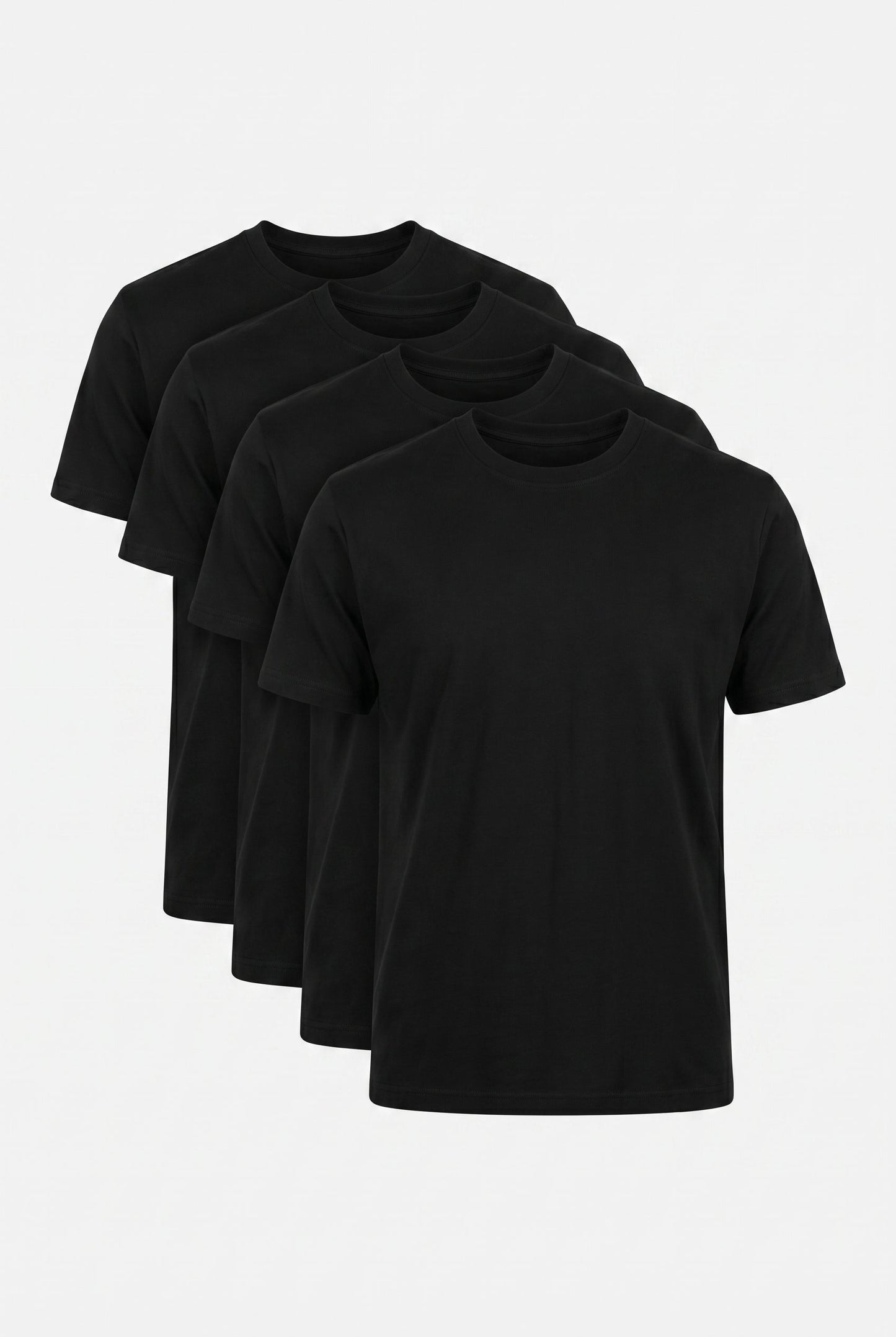 Men's T-shirts – Black Cotton Multipack in Various Sizes