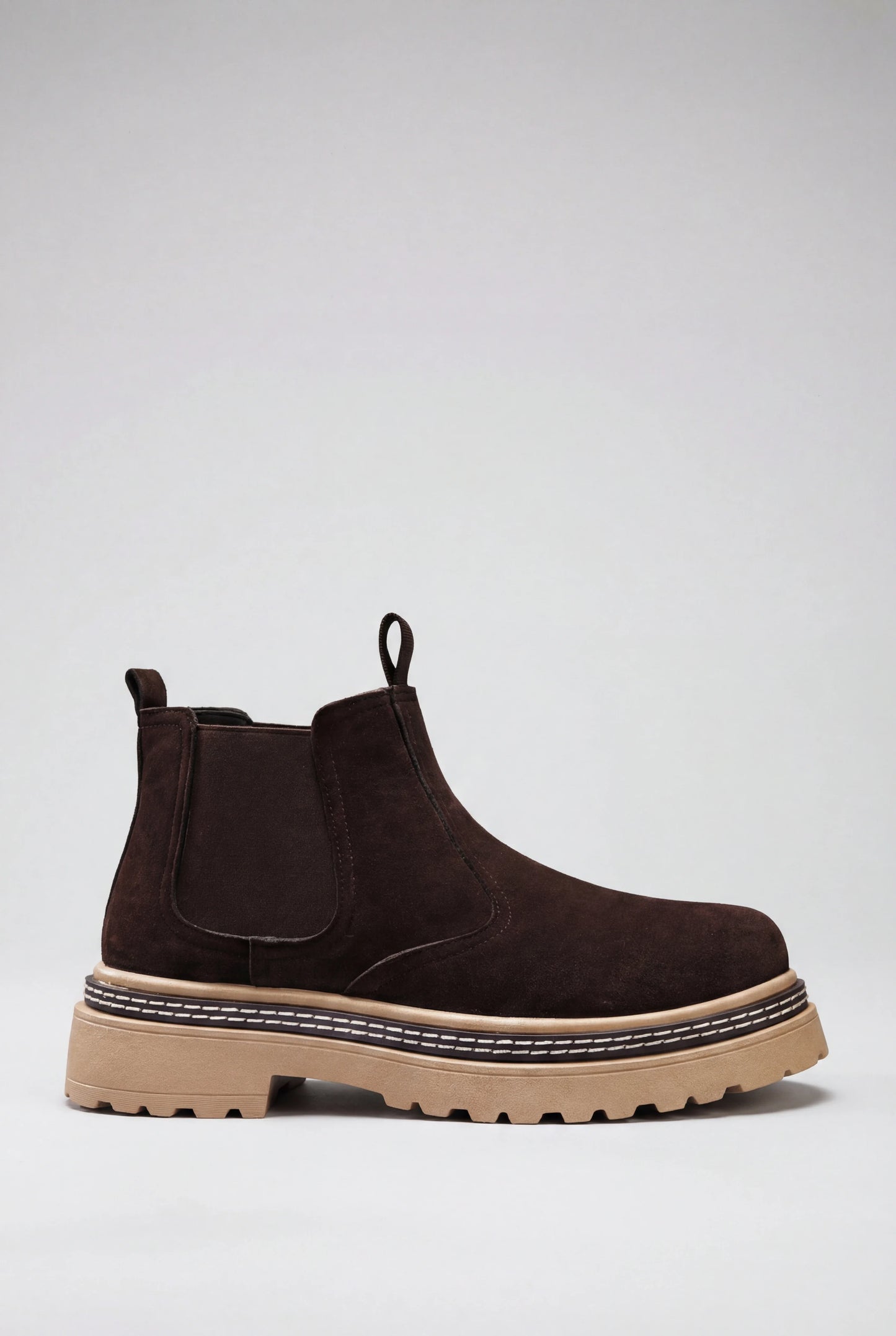 Chelsea Boots Men - Coffee Brown Suede, Comfortable Regular Fit Boot