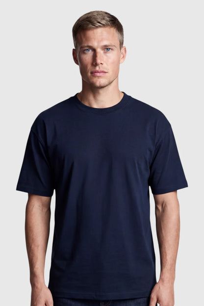 Mens Short Sleeve Navy Blue Cotton Tee