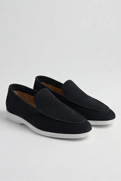 Mens Black Suede Chinos