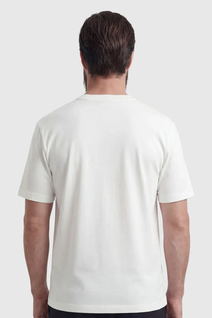 Mens Short Sleeve White Cotton Tee