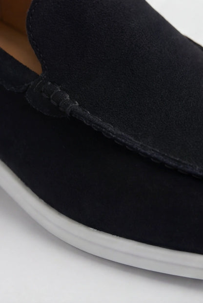 Mens Black Suede Chinos