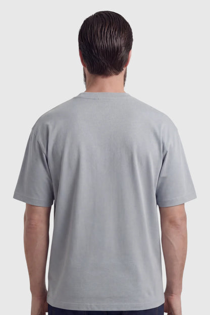 Mens Short Sleeve Iron Gray Cotton Tee