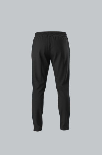 Mens Regular Fit Black Merino Wool Trousers