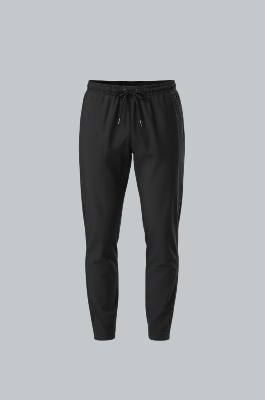 Men's Merino Wool Pants Black - Soft Regular Fit Wool Pants with Drawstring & Pockets