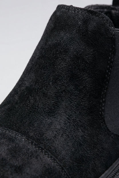 Mens Classic Black Suede Chelsea Boots