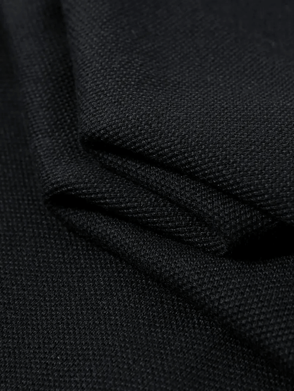 Mens Regular Fit Black Cotton Knit Vest