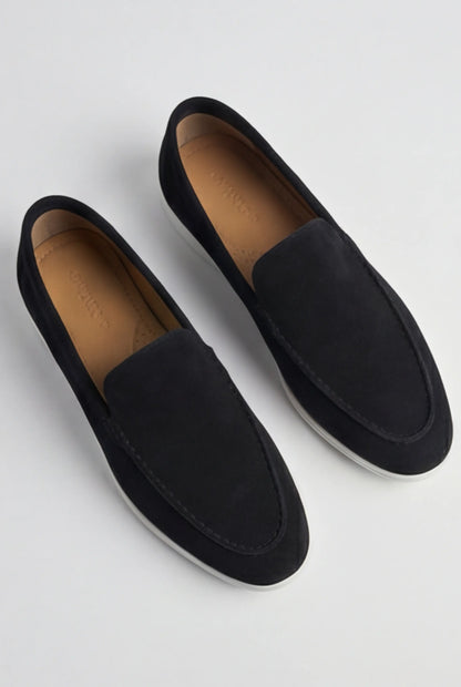 Mens Black Suede Chinos