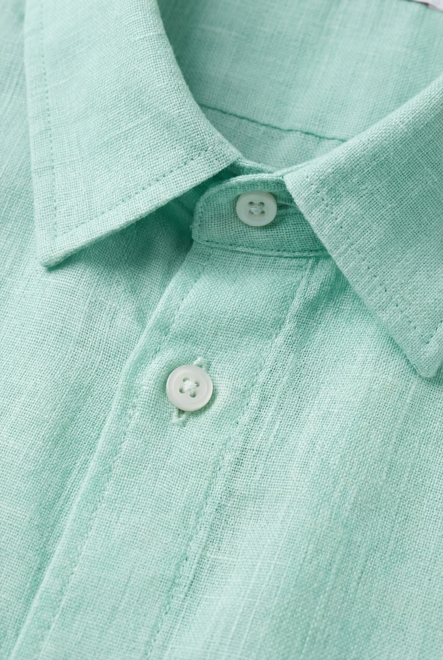 Men's Shirt in Mint Green Microfiber - Regular Fit Shirt for Men