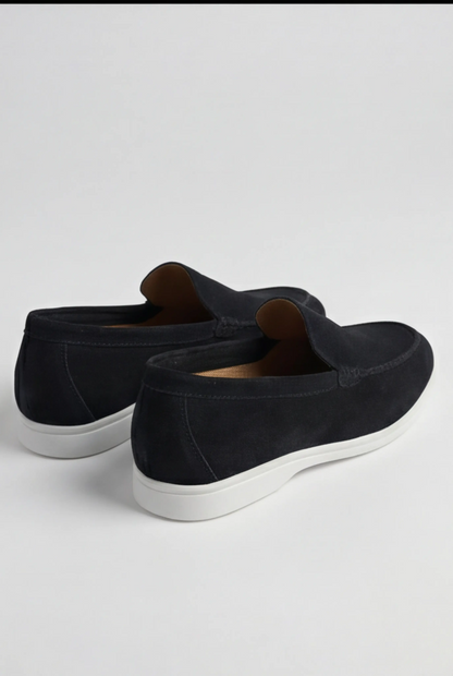 Mens Black Suede Chinos
