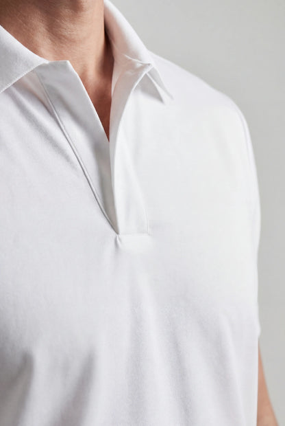 Mens Slim Fit White Polo