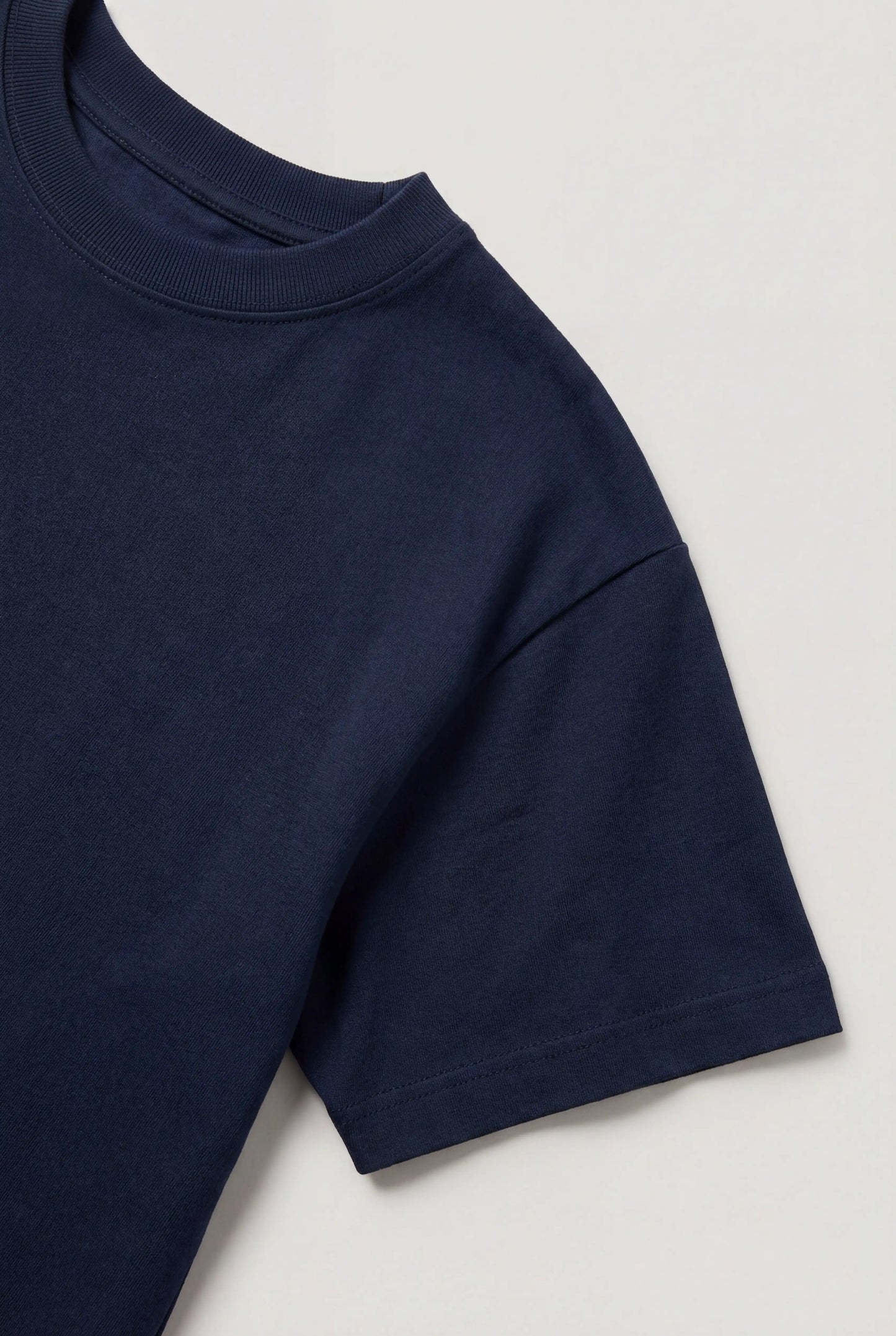 Men's T-Shirt - Navy Blue - Cotton - Breathable Short Sleeve Crew Neck
