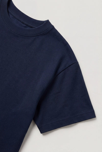 Mens Short Sleeve Navy Blue Cotton Tee