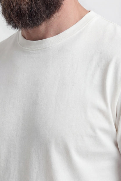 Mens Short Sleeve White Cotton Tee