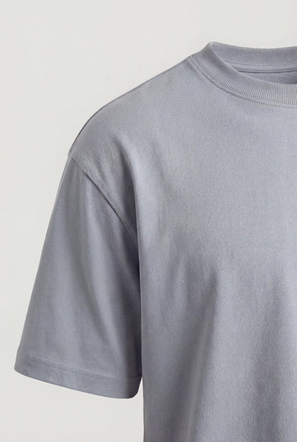 Mens Short Sleeve Iron Gray Cotton Tee