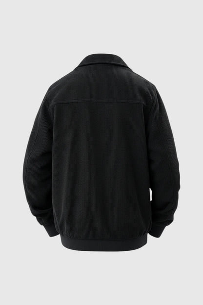 Mens Regular Fit Black Corduroy Jacket