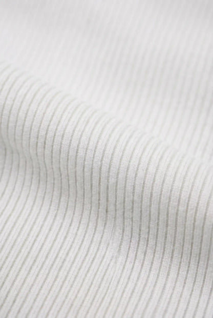 Mens Mock Neck White Knit Tee