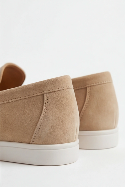 Mens Beige Leather Chinos
