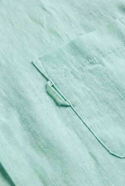 Mens Regular Fit Mint Green Microfiber Shirt