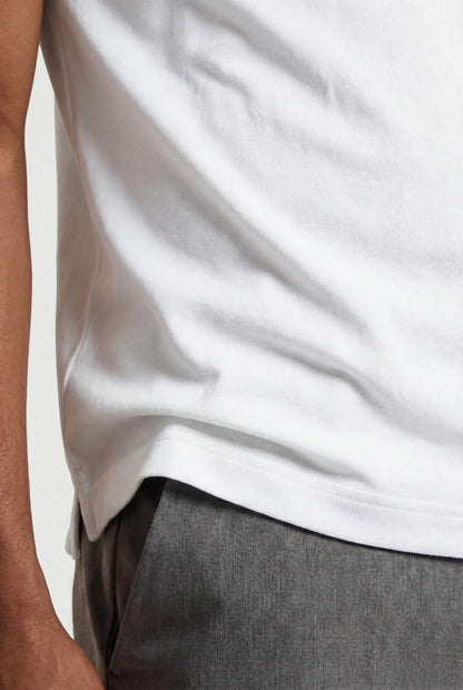 Mens Slim Fit White Polo