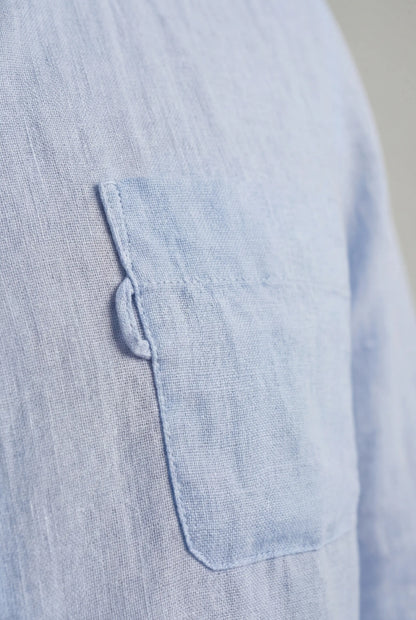 Mens Regular Fit Light Blue Microfiber Shirt