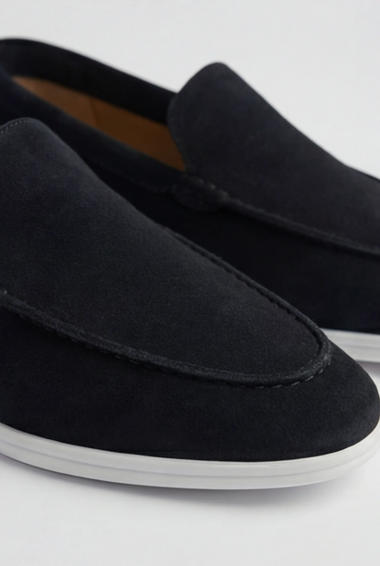 Mens Black Suede Chinos