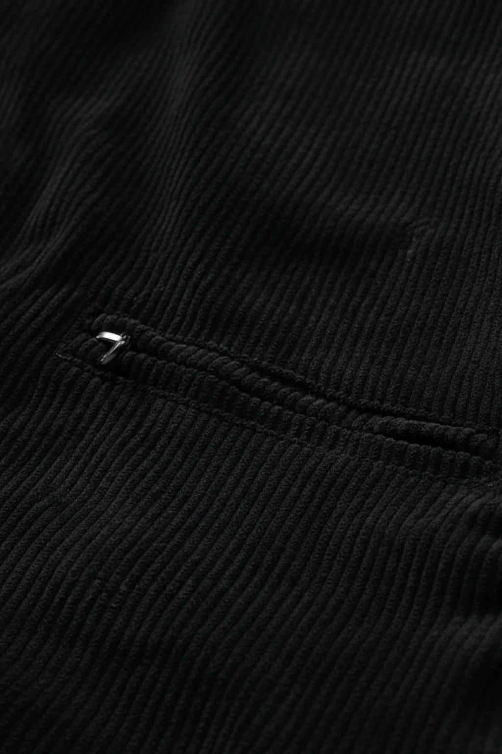 Men's Black Corduroy Jacket with Zipper in Regular Fit - Perfect for Everyday Wear