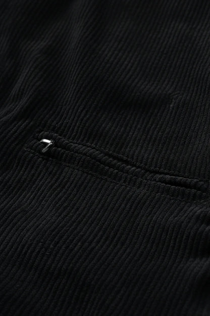 Mens Regular Fit Black Corduroy Jacket