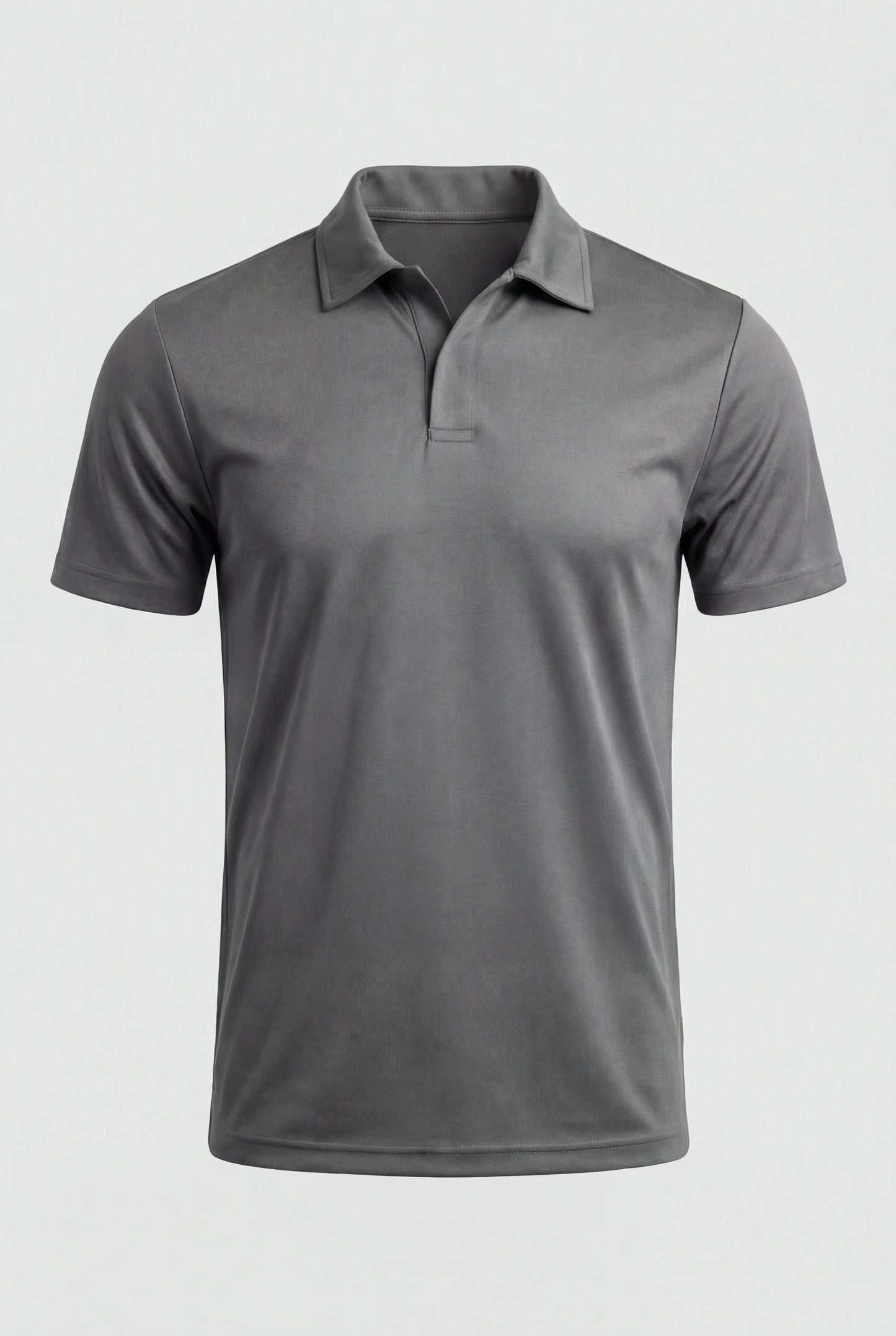 Men's Slim Fit Polo – Gray, Breathable & Technical Quality for Sport & Everyday Wear