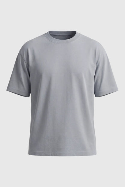 Mens Short Sleeve Iron Gray Cotton Tee
