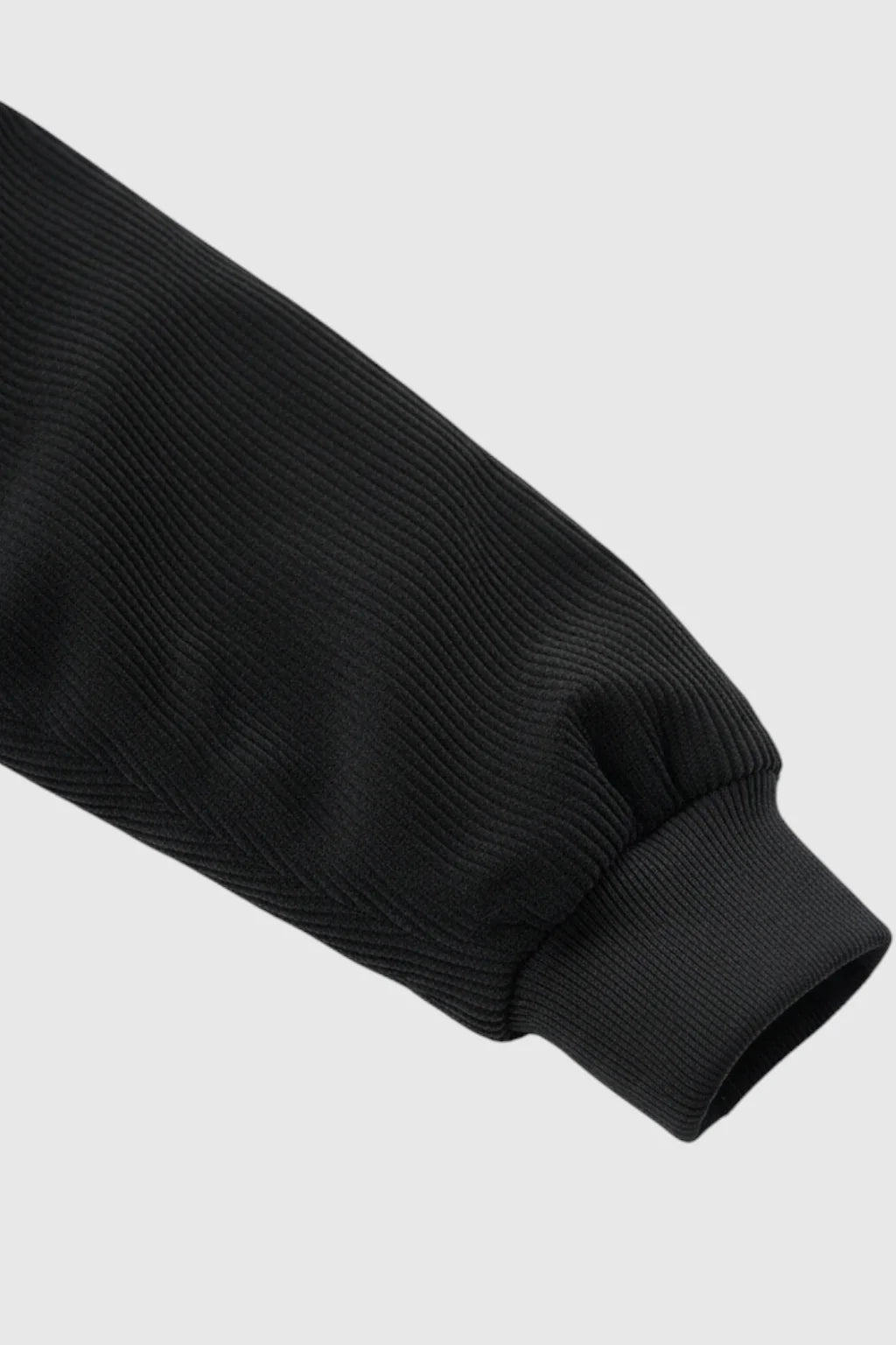 Men's Black Corduroy Jacket with Zipper in Regular Fit - Perfect for Everyday Wear
