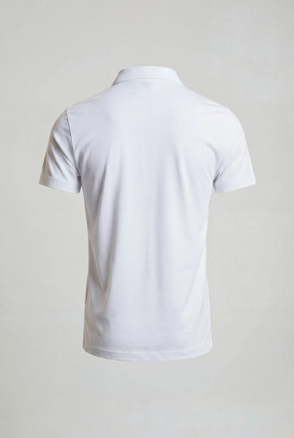 Mens Slim Fit White Polo