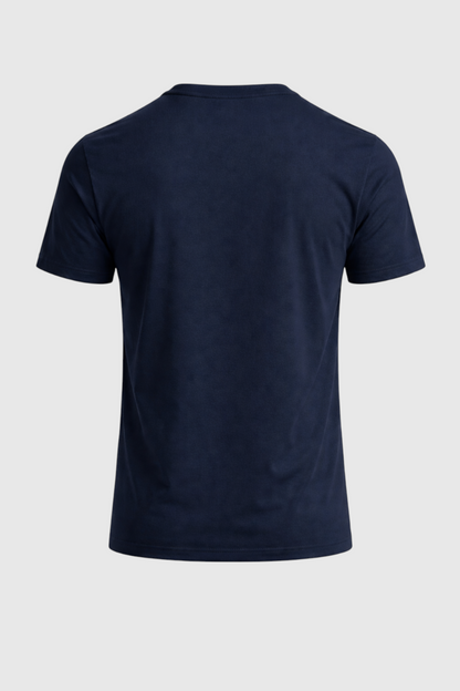 Mens Slim Fit Navy Blue Tee
