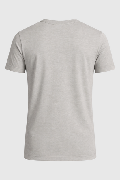Mens Slim Fit Gray Wool Tee