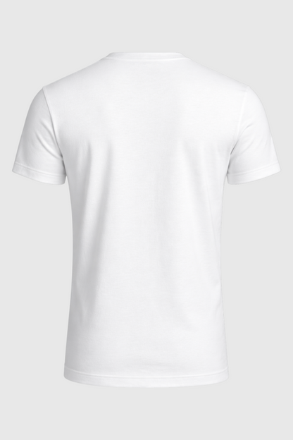 Mens Slim Fit White Cotton Tee