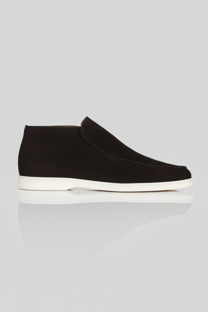 Mens Slip On Dark Blue Suede Loafers