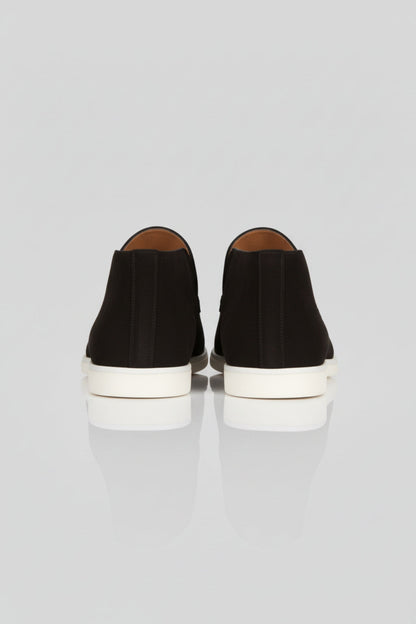 Mens Slip On Dark Blue Suede Loafers