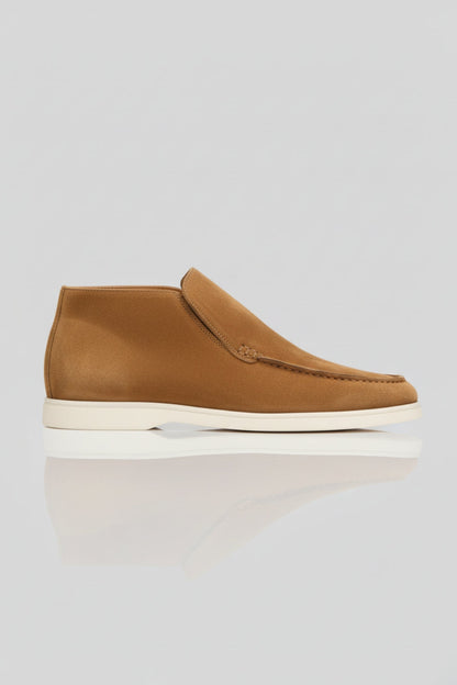 Mens Slip On Brown Suede Loafers