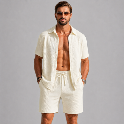 Mens Checked Summer Set