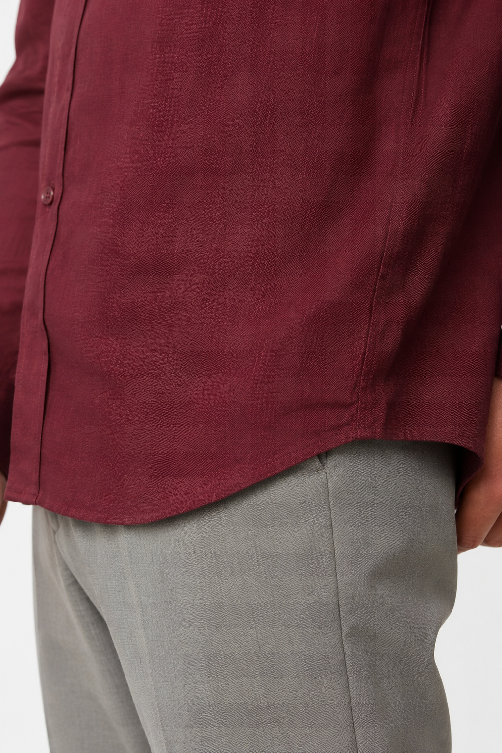 Men's Microfiber Shirt - Bordeaux - Microfiber - Regular Fit