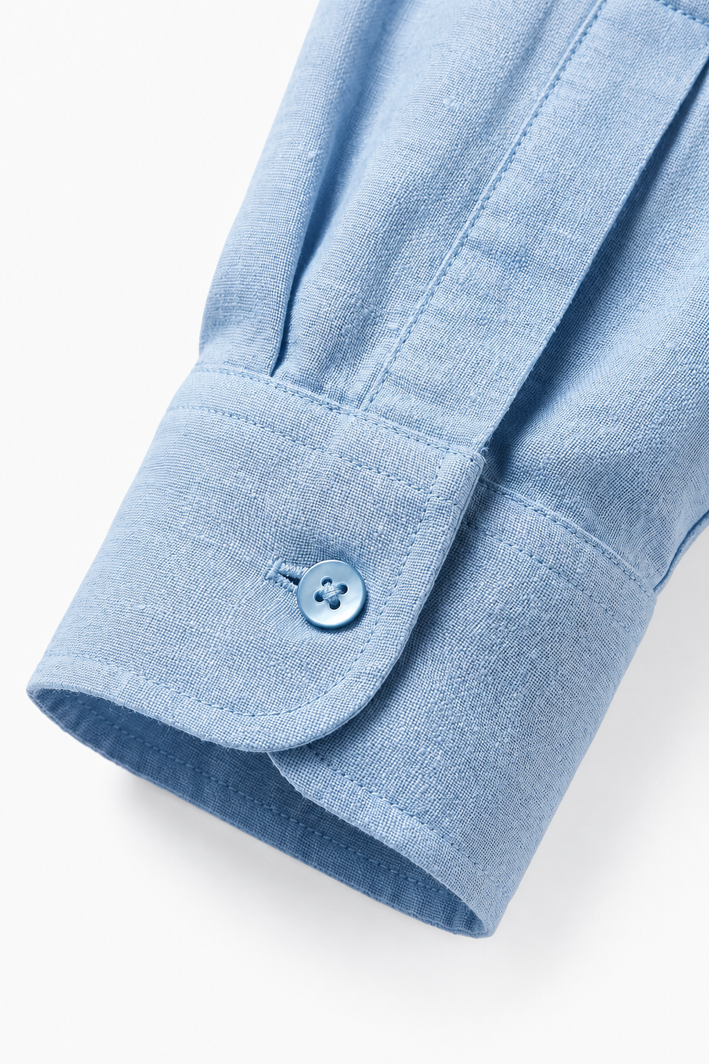 Men's Shirt: Light Blue Regular Fit in Premium Polyester