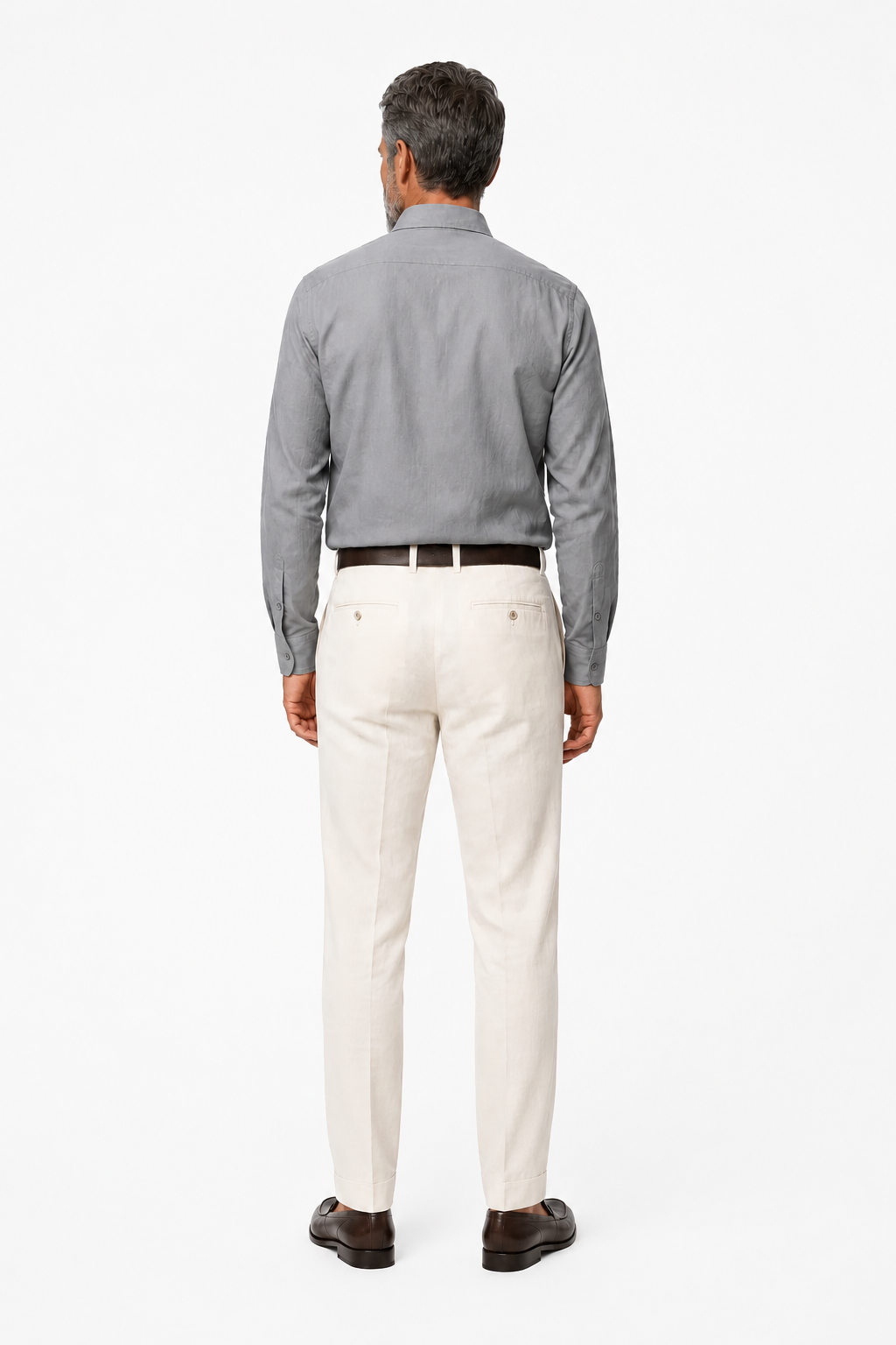 Men's Linen Shirt - Anthracite - Linen - Regular Fit