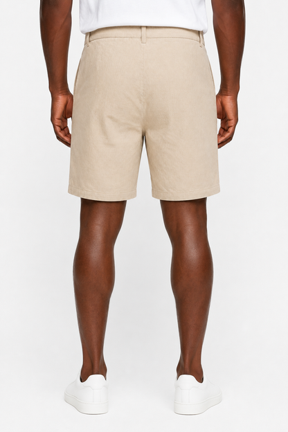 Mens Beige Cotton Shorts