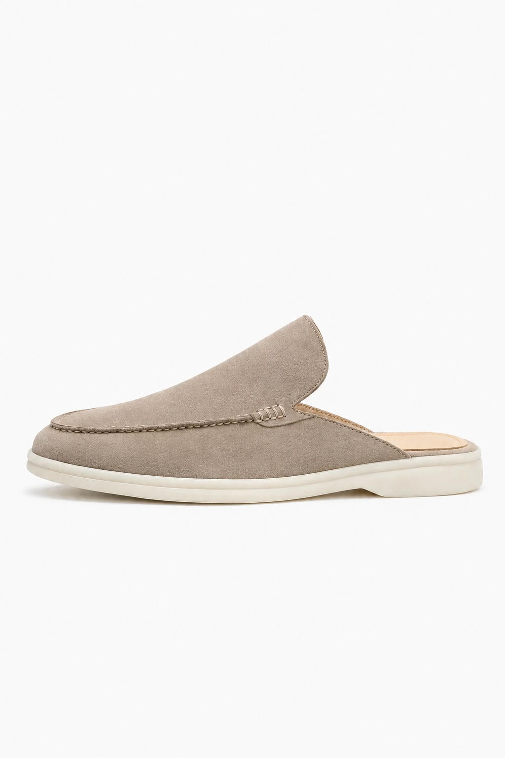 Men's Sand Mule Loafer - Comfortable Slip-On Shoe with Open Heel