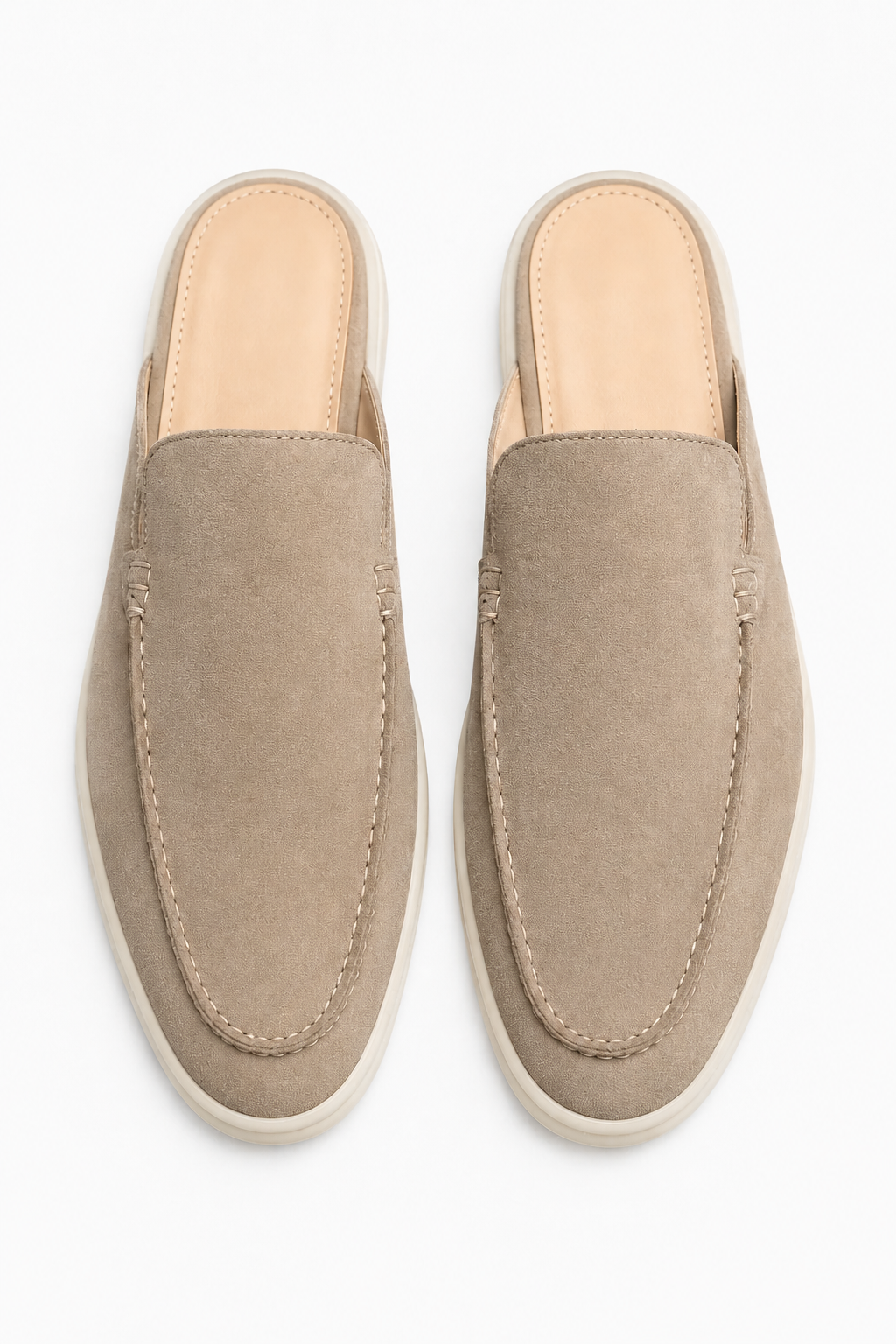 Men's Sand Mule Loafer - Comfortable Slip-On Shoe with Open Heel