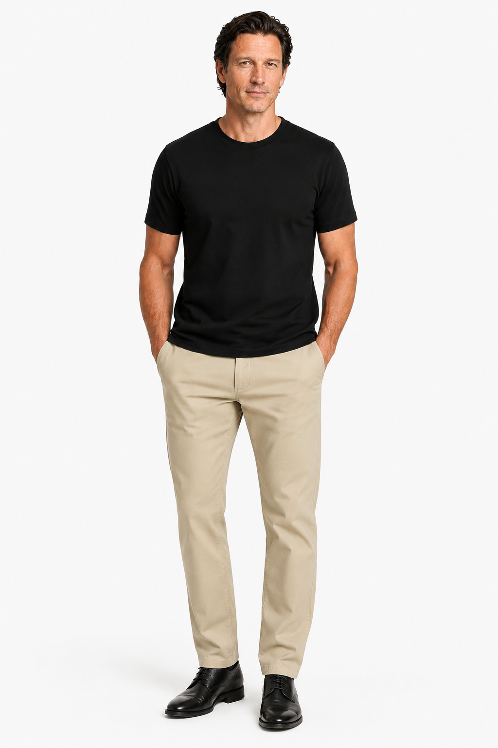 Khaki Straight Fit Cotton Pants for Men – Comfortable and Stylish